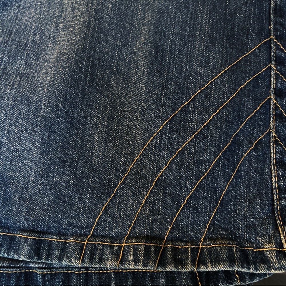 L.A. Blues Vintage Y2K 90s Zip Front Denim Jean Skirt Grunge Streetwear Size 10 - Picture 10 of 14